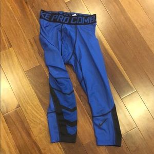 Nike pro combat compression 3/4 pants shorts